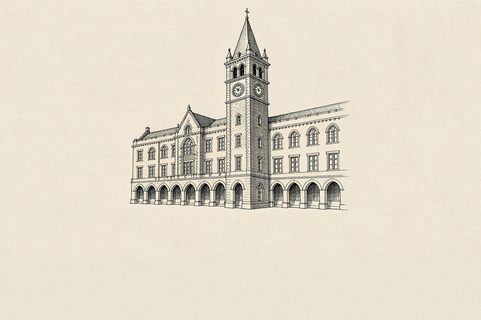 悉尼大学校园插画